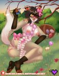  absurd_res anthro bow breasts easter egg female hi_res holidays hybrid invalid_tag lace ladypixelheart ribbons 