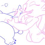  &lt;3 alien angel angel_(disney) balls disney fellatio female happy kneeling licking lilo_and_stitch male oral oral_sex penis sex stitch straight tongue uncolored unknown_artist 