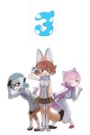  2019 4_ears 5_toes absolute_territory animal_humanoid apron armwear bare_shoulders bent_over biped black_gloves blush blush_stickers bottomwear bow_tie brown_bottomwear brown_clothing brown_hair canid canid_humanoid canine canine_humanoid clothing dhole_(kemono_friends) dhole_humanoid digital_drawing_(artwork) digital_media_(artwork) doodle_ageha elbow_gloves eyebrow_through_hair eyebrows eyewear feet felid felid_humanoid female footwear front_view frown full-length_portrait gesture glasses gloves grey_clothing grey_hair grey_topwear group hair hair_markings hand_behind_back hand_on_leg herpestid herpestid_humanoid humanoid humanoid_feet humanoid_hands kemono_friends knock_kneed legwear light light_skin lighting long_tail looking_at_viewer mammal markings mary_janes meerkat_(kemono_friends) meerkat_humanoid multi_ear multicolored_hair one_eye_closed open_frown open_mouth open_smile orange_clothing orange_eyes orange_legwear orange_topwear pantherine pantherine_humanoid peach_panther_(kemono_friends) pink_clothing pink_footwear pink_gloves pink_hair pink_tail pink_topwear pointing portrait pose ribbons salute sandals scarf shadow shoes simple_background skirt smile socks standing sweater tail_bow tail_ribbon tan_skin thigh_socks tights toes topwear translucent translucent_hair two_tone_hair unamused white_background white_clothing white_gloves white_hair white_legwear white_markings white_topwear wink yellow_eyes 