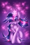  2019 absurd_res equid eyes_closed feathered_wings feathers female feral friendship_is_magic hair hi_res horn magic mammal my_little_pony shad0w-galaxy solo twilight_sparkle_(mlp) unicorn_horn winged_unicorn wings 