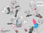  absurd_res canid canine clothing conditional_dnp easter egg fox hi_res holidays knot legwear lustylamb male mammal oviposition paint presenting stockings thigh_highs 