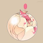 animated breasts catgirl cleavage cramped gigantic_breasts hataraki_ari milkcat pink_hair smile 