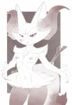  2019 anthro areola braixen breasts canid canine digital_media_(artwork) dipstick_tail fangs female hi_res inner_ear_fluff mammal multicolored_tail nintendo nipples pok&eacute;mon pok&eacute;mon_(species) pussy siden solo stick video_games wick_(artist) 