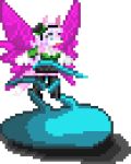  blue_eyes canid canine canis clothed clothing crystal female forced fur hair headband mammal mariah_veiethe pink_fur pink_hair rape slime starbound video_games wings wolf 