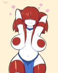  &lt;3 2019 absurd_res areola big_breasts breasts clothed clothing digital_media_(artwork) fan_character female hair hi_res humanoid nipples not_furry quin-nsfw red_hair red_nipples scarlet_(quin-nsfw) simple_background topless unknown_species 