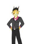  anthro cervid clothed clothing dignity_or_debt fully_clothed fuze hi_res male mammal necktie simple_background solo white_background 