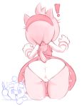  ! 2018 amy_rose anthro brachyzoid butt clothing dress eulipotyphlan female gloves hair hairband hedgehog mammal open_mouth panties pink_hair rear_view simple_background sonic_(series) thick_thighs underwear upskirt white_background white_panties 