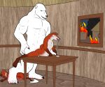  absurd_res anal anal_penetration anthro black_nose blood canid canine corpse cum cum_inside death digital_drawing_(artwork) digital_media_(artwork) fox fur gore hi_res humanoid_hands inside lionsilverwolf male male/male mammal muscular muscular_male necrophilia nude open_mouth pecs penetration polar_bear sex smile snuff standing tongue ursid ursine white_fur 