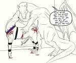  2019 absurd_res animal_genitalia animal_penis bdsm blood bondage bound bruised claws collar dialogue digital_drawing_(artwork) digital_media_(artwork) dildo dragon duo english_text equid equine erection feral genital_piercing gore hi_res horn lionsilverwolf male mammal penetration penis penis_piercing piercing scalie sex_toy simple_background text torture unicorn urethral urethral_penetration wings 