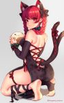  animal_humanoid breasts cat_humanoid felid felid_humanoid feline feline_humanoid female humanoid mammal marota rin_kaenbyou skull solo touhou video_games 