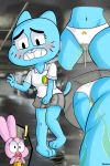  ! absurd_res anais_watterson anthro blush cartoon_network clothing domestic_cat embarrassed felid feline felis female hi_res lagomorph leporid mammal nicole_watterson omorashi panties peeing skirt the_amazing_world_of_gumball underwear urine wetting yellowzonemx 