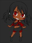  chibi dark_skin fairy_tail heart lucy red_eyes spats 