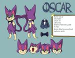  2014 absurd_res clothed clothing fan_character green_eyes hi_res looking_at_viewer model_sheet nintendo oscar_the_purrloin pok&eacute;mon pok&eacute;mon_(species) purrloin video_games 