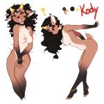  1:1 absurd_res anthro blush bovid breasts caprine captainpudgemuffin choker ear_piercing female goat hi_res kody_(pudgeruffian) mammal nipple_piercing nipples piercing solo yellow_eyes 