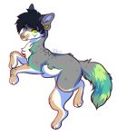  2019 alpha_channel black_hair canid canine canis ear_piercing ear_ring facial_piercing feral fur green_sclera grey_fur hair mammal nose_piercing nose_ring paws piercing ritkat simple_background solo transparent_background wolf 