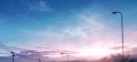  amenomori_howa bird cloud condensation_trail dusk flock highres hill lamppost no_humans original scenery sky star_(sky) 