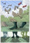  ambiguous_gender avian bird claws cloud comic dragon feet feral forest geminisaint grass hi_res outside scalie tree 