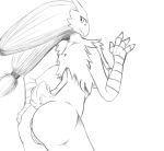  absurd_res anthro blaziken butt female hi_res nintendo pok&eacute;mon pok&eacute;mon_(species) ppmp rear_view sketch video_games 