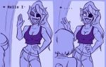  16:10 abs clothed clothing eye_patch eyewear female fish fully_clothed human low_res male mammal marine monster muscular nokyel_(under(her)tail) protagonist_(undertale) tagme thewill under(her)tail undertale undyne video_games 