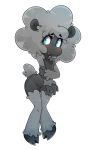  ambiguous_gender anthro blush bovid caprine cloven_hooves digital_media_(artwork) enookie eyelashes fan_character fur grey_fur hi_res hooves mammal open_mouth sheep simple_background solo standing white_background 