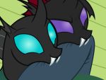  2019 ambiguous_gender badumsquish changeling digital_media_(artwork) fangs feral friendship_is_magic hi_res horn looking_at_viewer my_little_pony pharynx_(mlp) smile thorax_(mlp) 
