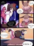  absurd_res animal_genitalia ball big_breasts breasts comic dialogue eevee eeveelution female hi_res male mammal ness_(nic-m-lyc) nic-m-lyc nicole_(nic-m-lyc) nintendo penis pok&eacute;mon pok&eacute;mon_(species) text umbreon video_games 