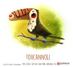  avian bird branch cannoli cryptid-creations food food_creature solo toucan 