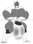  absurd_res balls big_balls bulge clothing cybernetics cyborg flaccid greyscale hi_res huge_balls huge_muscles humanoid_penis hyper hyper_balls hyper_bulge hyper_penis machine male monochrome mr_canvas muscular muscular_male penis penis_base penis_outline solo standing underwear 