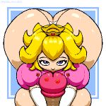  &lt;3 1boy 1girl angelauxes animated animated_gif ass ass_shake backless_panties blonde_hair blue_eyes breast_press breastless_clothes breasts crown dress elbow_gloves gloves heart huge_ass huge_breasts jewelry lips lipstick makeup mario_(series) nintendo panties penis pink_dress princess_peach red_lipstick super_mario_bros. tagme uncensored underwear white_elbow_gloves white_gloves 