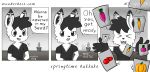  2019 anthro cactus clothed clothing comic digital_media_(artwork) front_view fur hi_res humor kemono lagomorph leporid looking_at_viewer male mammal masturbation mustelid plant potted_plant rabbit seed sound_effects text webcomic wunderhase 