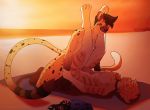  2019 2d_animation 4_toes 5_fingers anal anal_penetration animated anthro anthro_on_anthro anthro_penetrated anthro_penetrating anthro_penetrating_anthro beach biped black_nose blonde_hair brown_hair cheetah collar cum detailed_background digital_media_(artwork) dipstick_tail domestic_cat duo english_text erection eye_contact eyebrows felid feline felis flabbyotter fur hair happy happy_sex humanoid_penis inner_ear_fluff knipp light lighting long_tail looking_at_another loop lying mahalo_(mahalocheetah) male male/male male_penetrated male_penetrating mammal missionary_position multicolored_fur multicolored_tail nude on_back outside penetration penis sea seaside sex short_hair siamese signature sky smile spots spotted_fur striped_fur stripes summer sun sunlight text three-quarter_view toes twilight water watermark 