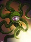  1_eye 2014 alexis-kurosawa alien green_skin hi_res marvel pink_eyes shuma-gorath tentacle_monster tentacles 
