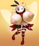  &lt;3 anthro anthrofied arthropod big_breasts blush breasts clothed clothing elfdrago female hi_res huge_breasts insect looking_at_viewer nintendo nipples non-mammal_breasts one_eye_closed pok&eacute;mon pok&eacute;mon_(species) pok&eacute;morph pussy ribombee shiny_pok&eacute;mon solo video_games wings wink 