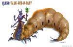  2013 alien arthropod arthropod_taur blue_skin breasts earthworm_jim_(series) emersontung grub insect insect_taur larva queen_slug-for-a-butt scepter taur yellow_skin 