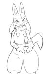  &lt;3 ambiguous_gender canid canine conditional_dnp curved_tail hi_res long_ears lucario mammal nintendo pok&eacute;mon pok&eacute;mon_(species) renabu sketch tongue video_games 