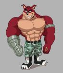  2019 abs anthro bandicoot biceps clothed clothing crash_bandicoot_(series) crunch_bandicoot digital_media_(artwork) fur hi_res male mammal marsupial muscular muscular_male naughty_dog pecs polartoons simple_background sony_corporation sony_interactive_entertainment video_games 