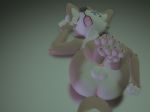  2019 3d_(artwork) anthro anus backsash balls blue_eyes butt canid canine claws digital_media_(artwork) erection fur hair hindpaw humanoid_penis lying male mammal nude on_back open_mouth pawpads paws penis simple_background solo toe_claws 