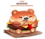  burger cryptid-creations food food_creature fries mammal solo ursid 