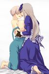  axis_powers_hetalia barefoot belarus belarus_(hetalia) blue_eyes breasts long_hair natalia_alfroskaya ribbon scared silver_hair ukraine ukraine_(hetalia) yuri 