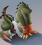  animal_genitalia avoid_posting balls claws crocodile crocodilian crocodylid dandy erection facial_piercing genital_slit genitals inviting kahmari legendz looking_at_viewer male multi_tail nose_piercing penis piercing reptile scalie simple_background solo tail tapering_penis 
