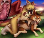  2019 avian canid canine cum cum_in_pussy cum_inside darkmirage detailed_background duo dusk_lycanroc ejaculation erection fan_character female green_eyes gryphon internal lycanroc male male/female mammal meraence nintendo penetration penis pok&eacute;mon pok&eacute;mon_(species) sex tongue vaginal vaginal_penetration video_games 