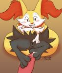  2019 3_toes animal_genitalia animal_penis anus biting_lip blush braixen canid canine canine_penis chest_tuft cum digital_media_(artwork) ellistia erection female feral foot_fetish footjob fur hi_res looking_at_viewer mammal masturbation nintendo paws penis pok&eacute;mon pok&eacute;mon_(species) pussy pussy_juice sex simple_background smile solo_focus spread_legs spreading toes tuft video_games 