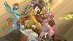  16:9 3d_(artwork) anthro applejack_(mlp) cum digital_media_(artwork) equid equine fluttershy_(mlp) friendship_is_magic group hi_res horse mammal my_little_pony pinkie_pie_(mlp) pregnant rainbow_dash_(mlp) rarity_(mlp) troubleshoes_(mlp) troubleshoes_clyde_(mlp) twilight_sparkle_(mlp) veryfluffy 