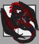  absurd_res bdsm black_scales bondage bound chain collar dragon feral fur hi_res male mane pawpads penis pose red_scales scales scalie submissive tapering_penis yami_no_ryuu zayna 
