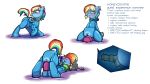  16:9 absurd_res bdsm bondage bound clothing collar contraption_concept diaper edging english_text equid equine female feral friendship_is_magic gag hi_res horse inflatable_gag krd mammal my_little_pony orgasm_denial piercing pony pterippus rainbow_dash_(mlp) rubber rubber_suit text 