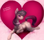  &lt;3 bow_tie female feral friendship_is_magic holidays lying my_little_pony octavia_(mlp) oneofyouare smile solo valentine&#039;s_day 