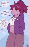  2019 anthro breasts clothed clothing deltarune dezz dialogue female hair hi_res reptile scalie susie_(deltarune) tagme text video_games 