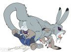  alien alien_(franchise) anthro clothing cum disney drooling ejaculation female forced fur grey_fur hybrid incest judy_hopps kandlin lagomorph male mammal mother mother_and_son parent rape saliva son torn_clothing uniform xenomorph zootopia 