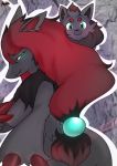  anthro breasts canid canine duo female hi_res mammal nintendo pok&eacute;mon pok&eacute;mon_(species) video_games wonkake zoroark zorua 