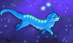  alien ambiguous_gender antennae_(anatomy) feral fur lutra lutrine mammal mustelid nebula river_otter solo space star tacoma 